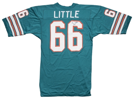 1973-75 Larry Little Game Used and Signed Miami Dolphins Home Jersey (MEARS A10 & JSA)